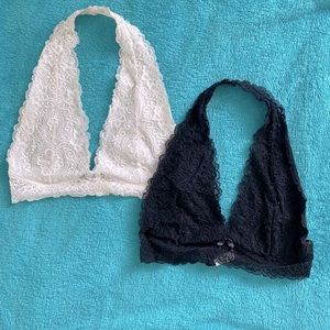 2 Lace Shein Halter Bralettes